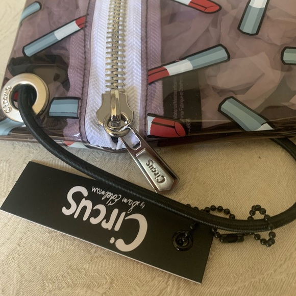 Circus by Sam Edelman Lipstick Motif Purse Bag Wristlet Makeup Case NWT - Picture 2 of 7